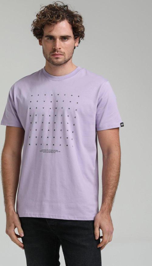 Bisiklet Yaka Lila Slim Fit Tişört 23SSM20303
