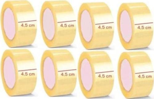 8 Adet Akrilik Koli Bandı 45mmx100 Metre Kopmayan Koli Bandı Güçlü Koli Bandı