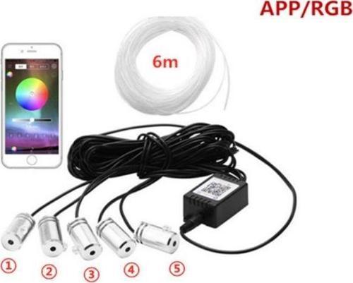 Araç İçi Dekoratif Ortam Işığı 64 Renkli 5 Ledli / Laam429