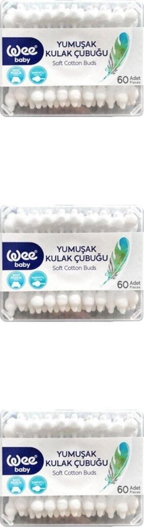 Emniyetli Kulak Çubuğu 180 Adet 3'Lü