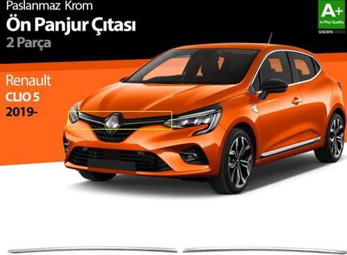 Renault Clio Uyumlu 5 Krom Ön Panjur 2 Parça. 2019 Ve Üzeri Drs Tunıng