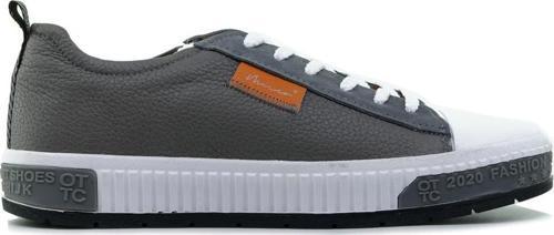 Erkek Hakiki Deri Sneaker Günlük Ayakkabı (40-44) 24y Ykö-15076 M Gri