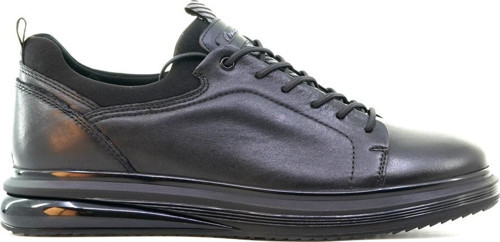Erkek Hakiki Deri Sneaker Günlük Ayakkabı (40-44) 24y Ykö-19551 M Siyah