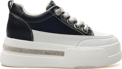 Kadın Taş Detaylı Gizli Dolgu Topuk Sneaker Günlük Ayakkabı 25y 25y492 Z Siyah