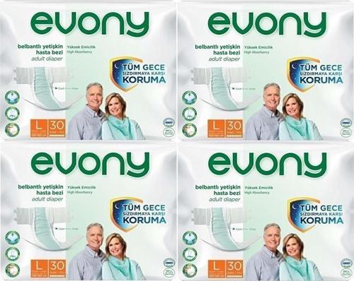 Hasta Bezi Yetişkin Bel Bantlı L-Büyük Boy 120 Adet (4Pk*30) L