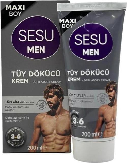 Men Maxi Boy Tüm Cilt Tipleri Için Erkek Tüy Dökücü Kremi 200 Ml