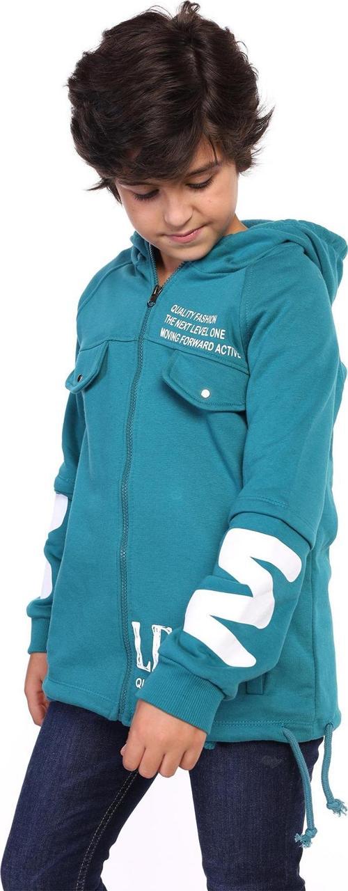 Toontoy Erkek Çocuk Kapüşonlu Baskılı Hırka