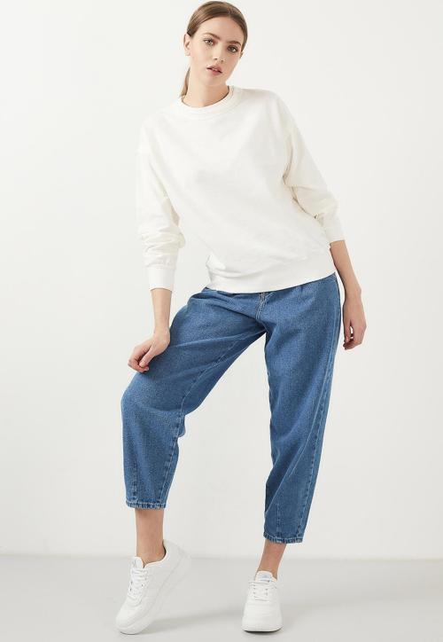 Bisiklet Yaka Basic Örme Bayan Sweat 5413012 EKRU