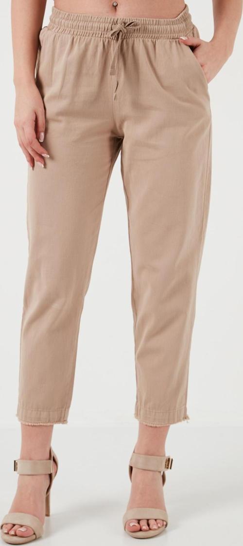 Pamuklu Normal Bel Regular Fit Düz Paça Bayan Pantolon 668YP42282S4 KOYU TAŞ