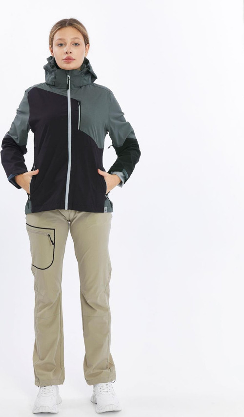 Windbreaker Kadın Ceket-FÜME-SİYAH