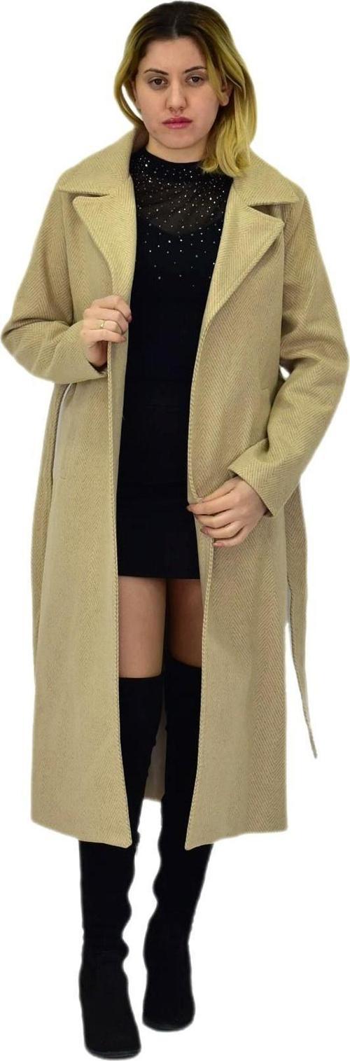 Kadın Balık Sırtı Uzun Kaşe Kaban BGL-ST04116