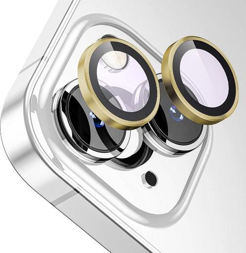 Buff İphone 14 / 14 Plus Camera Metal Lens Protector Gold