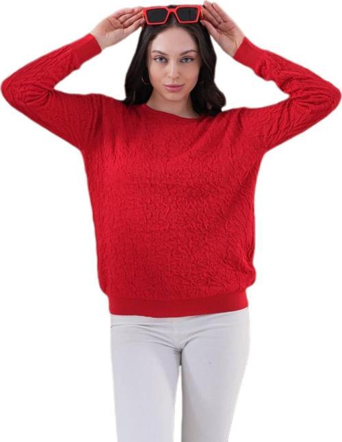 Kadın Bisiklet Yaka Büzgülü Kazak 12833 BGL-ST04228