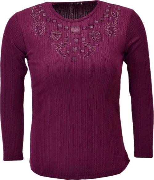 Kadın Taşlı Kaşkorse Bluz BGL-ST04136