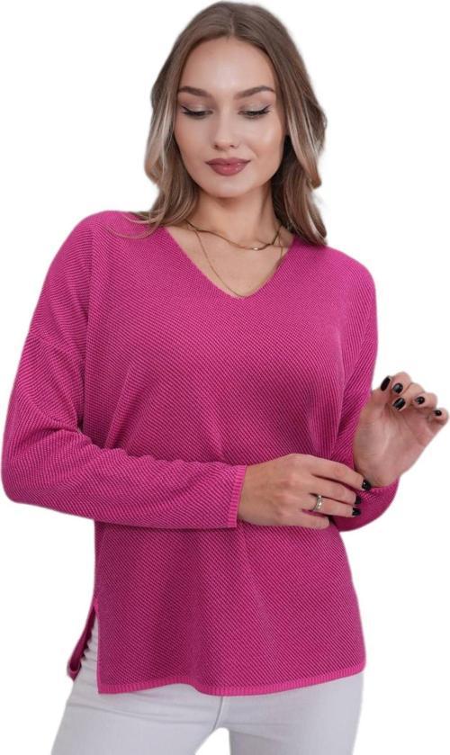 Kadın V Yaka Yaka Simli Kazak 12815 BGL-ST04225