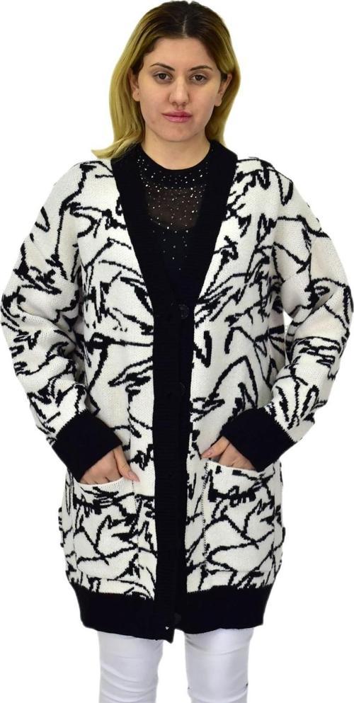 Kadın Leopar Desen Cepli Hırka 7631 BGL-ST04080