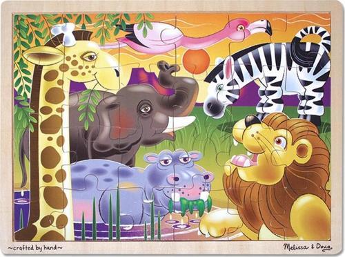 Ahşap 24 Parça Yapboz - Safari