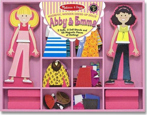Ahşap Mıknatıslı Giydirme - Abby ile Emma