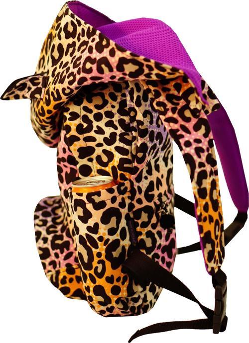 Kids Ombre Cheetah Çıkabilir Kapüşonlu Çocuk Sırt Çantası