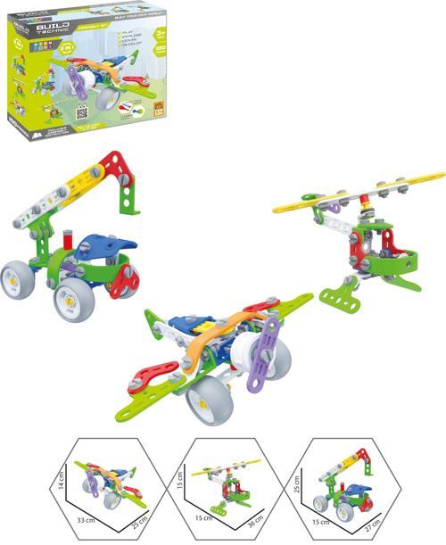 RoyToy Sök Tak Araçlar - 3in1 Set (100 Parça)