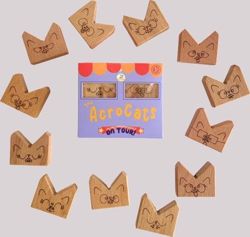 The AcroCats on Tour Ahşap Denge Blokları