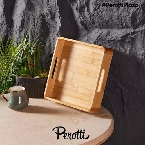 14658 Bamboo 24x24 Kare Tepsi