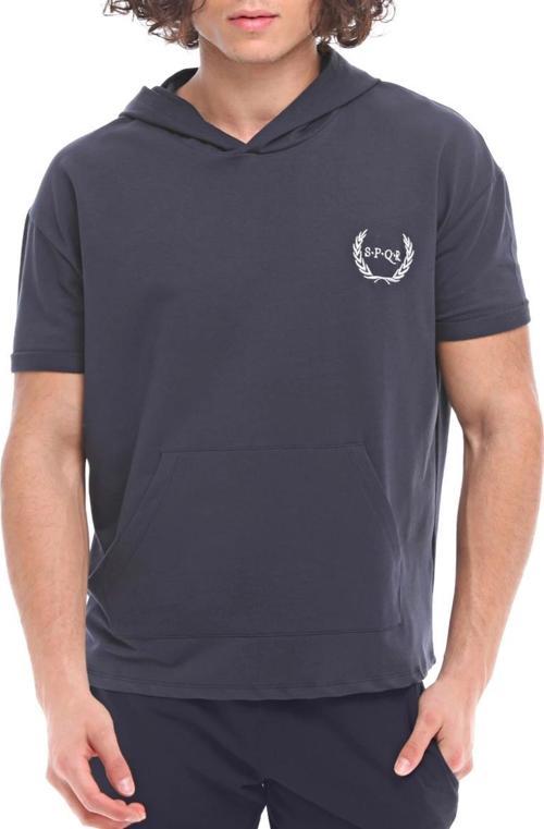SPQR Pamuklu Kısa Kollu Sweatshirt NEPTUNE LACİVERT