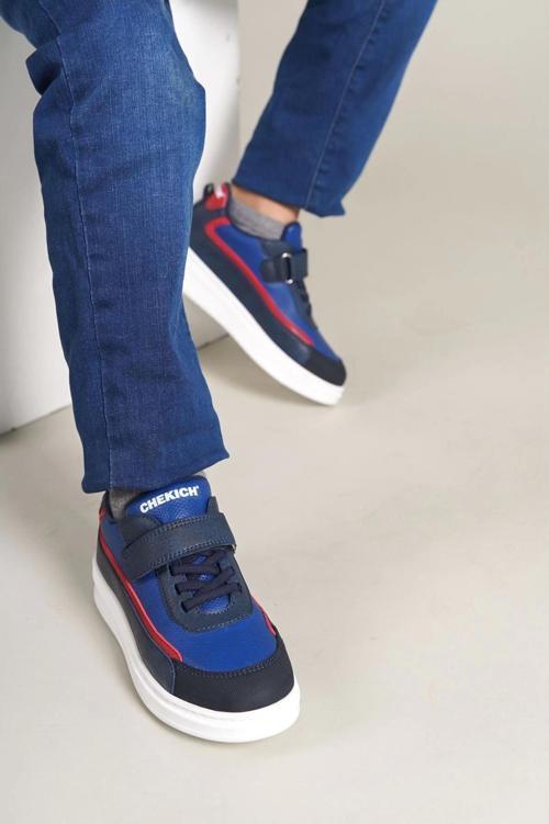 1015 Star-X Çocuk Ayakkabı Lacivert Mavi Kırmızı