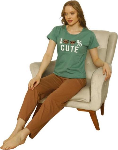 Bayan Kısa Kollu Pijama Takımı 4010