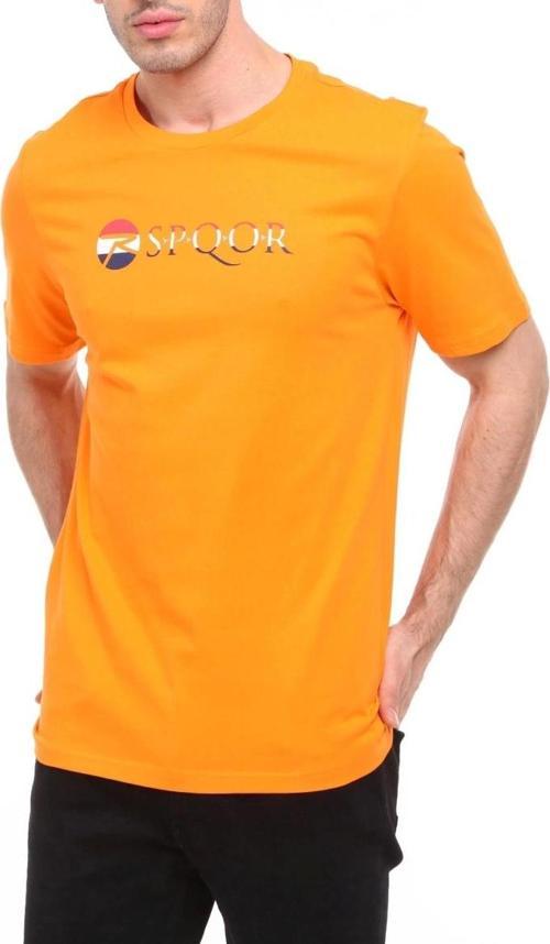 S.P.Q.O.R Erkek %100 Pamuk T-Shirt ARVE ORANJ