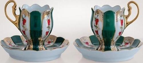 İnce Porselen 6 Parça Türk Kahve Seti 011193