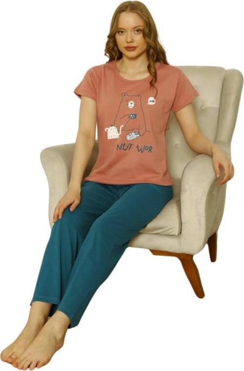 Bayan Kısa Kollu Pijama Takımı 4007