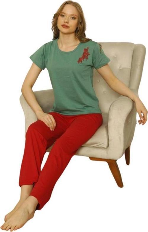 Bayan Kısa Kollu Pijama Takımı 4011