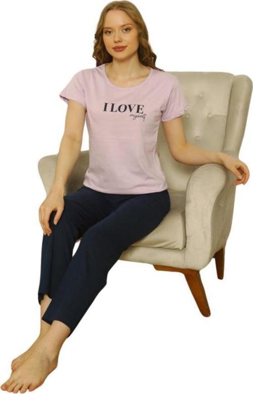Bayan Kısa Kollu Pijama Takımı 4003