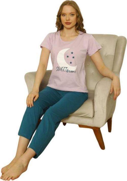 Bayan Kısa Kollu Pijama Takımı 4006