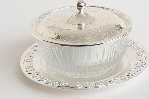 İngiliz Gümüşü Reçellik 10.5 x 11.5 x 8 cm