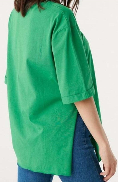 Kadın Basic T-Shirt Bisiklet Yaka