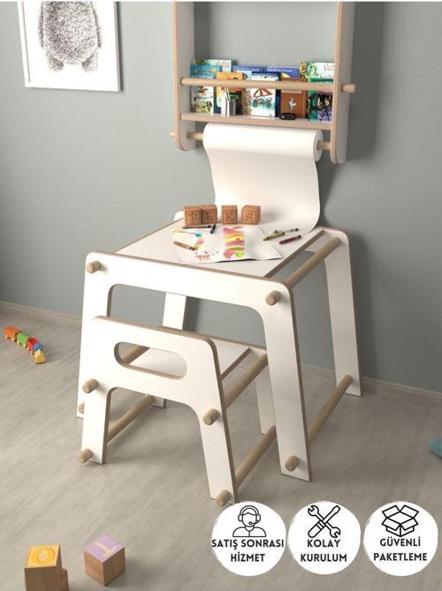 Montessori Çocuk Oyun Ve Aktivite Masası Ve Sandalye