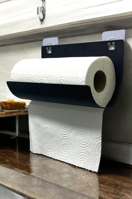 Yapışkanlı Siyah Kağıt Havluluk Ve Peçetelik – Banyo & Mutfak Düzenleyici