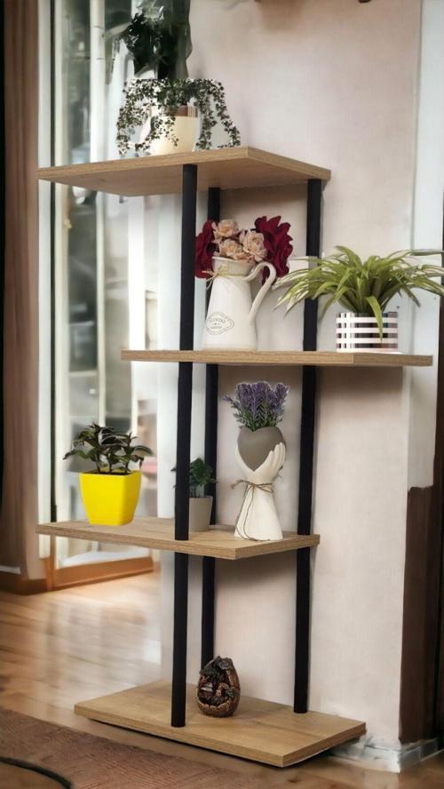 Yüksek Kalite 4 Katlı Çiçeklik Saksı Standı Balkon Rafı Saksılık