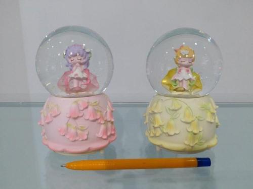 Müzikli Ve Işıklı Kar Küresi 12cm 3214 Pembe