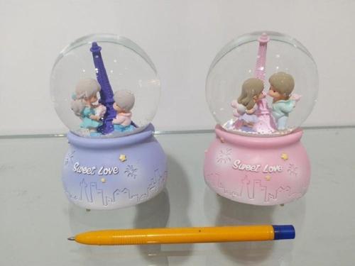 Müzikli Ve Işıklı Kar Küresi 12cm 4139 Mavi