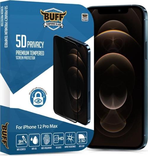 Buff Iphone 12 Pro Max Uyumlu 5D Privacy Ekran Koruyucu