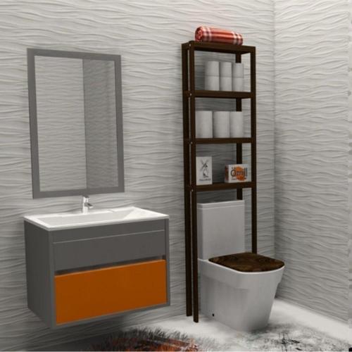 Fantástıco Dark - Wc Rezervuar Üzeri Açık Banyo Rafı