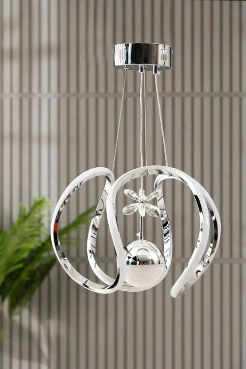 Kristal Taçlı Led Avize