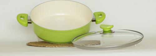 Seramik 28 Cm Karnıyarık Tencere Yeşil
