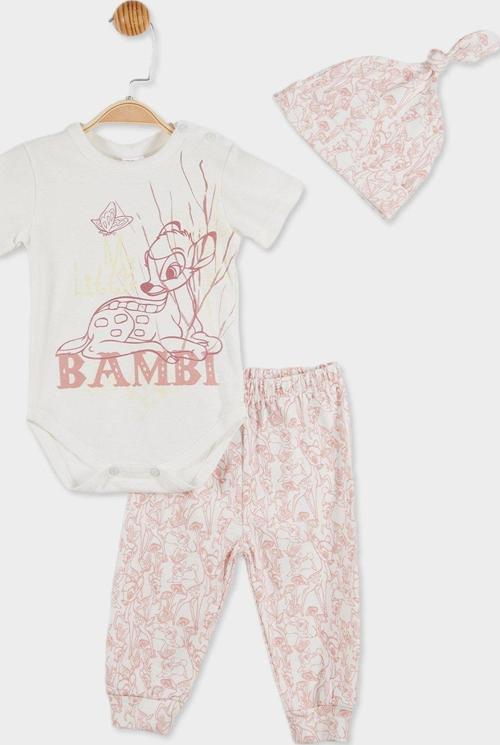 Disney Bambi Lisanslı Kız Bebek Body Alt ve Şapka 3'lü Set 20820