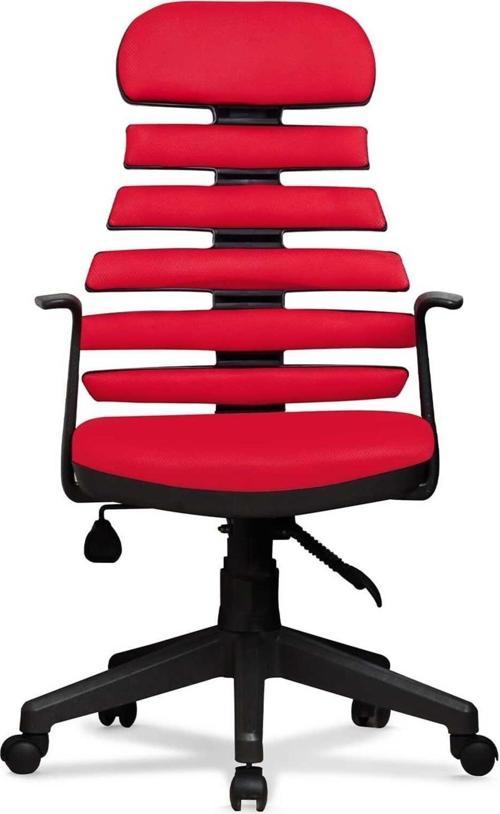 Ev ve Ofis Çalışma Sandalyesi Bilgisayar ve Yönetici Koltuğu Zebra Model Kırmızı
