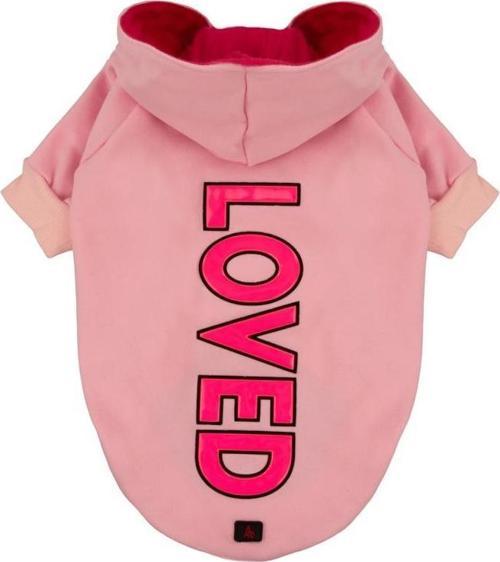 Loved Pembe Kapüşonlu Köpek Sweatshirt XLarge