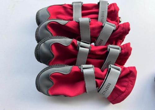 Buddy Co Monostone Profesyonel Köpek Su Geirmez Yağmur Botu Kırmızı No 4 5,5 Cm